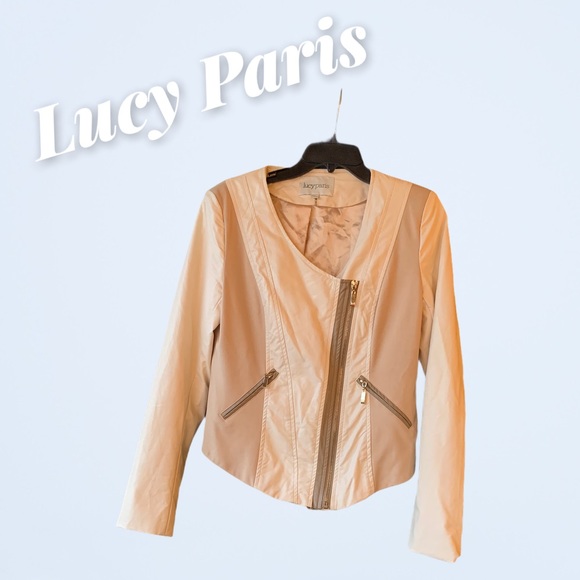 Lucy Paris Jackets & Blazers - Lucy Paris Light Pink Moto Jacket